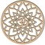CREATCABIN 12inch Om Lotus Wanddekor Holzwandkunst Kristallgitter Heilige Geometrie Lasergeschnittene Wandskulptur Hängendes Dekor Für Einweihungsparty Home Office Yoga Studio Dekoration