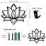 CREATCABIN Lotusblume,Metall-Wandkunst,Eisenblumen-Wanddekoration Aufhängen,Schwarz,Ausgehöhlte Lotus-Silhouette,Ornament,Eisenschild Für Yoga,Studio,Zuhause,Büro,Dekoration,Geschenk,Schwarz,30x25cm