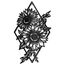 CREATCABIN Sonnenblumen-Wanddekoration Schwarzes Metall Wandkunst Blume Rustikales Schild Hängende Skulptur Für Zuhause Drinnen Draußen Bauernhaus Badezimmer Wohnzimmer Büro Garten Küche 30x18cm
