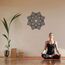 Resama Schwarz Große Metall Runde Mandala Wand Dekor, Einzigartige Lotus Blumen Wand Kunst für Wohnzimmer Schlafzimmer Badezimmer Korridor Home Zimmer und Büro Dekoration…