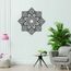 Resama Schwarz Große Metall Runde Mandala Wand Dekor, Einzigartige Lotus Blumen Wand Kunst für Wohnzimmer Schlafzimmer Badezimmer Korridor Home Zimmer und Büro Dekoration…