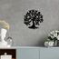 CREATCABIN Baum des Lebens Metall Wanddekoration Rustikales Schild Schwarze Wandskulpturen Dekorative Hängefigur Eisen Für Zuhause Wohnzimmer Küche Badezimmer Schlafzimmer Einzugsbüro 30x30cm