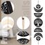 CREATCABIN 7pcs Fasi Lunari Appeso A Parete Boho Decor Arte Della Parete In Legno Decorazione Witchy Segni Del Ciclo Lunare In Legno Nero Gotico Moderno Segno Appeso Decorazione per 72.5x16cm