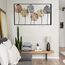 uyoyous Wandbilder metall Lotus Blätter 3D Wanddekoration Hintergrund Wanddeko Metall Blätter Dekoration Wandbehang für Wohnzimmer Schlafzimmer 100 x 50 cm