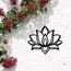 CREATCABIN Lotusblume,Metall-Wandkunst,Eisenblumen-Wanddekoration Aufhängen,Schwarz,Ausgehöhlte Lotus-Silhouette,Ornament,Eisenschild Für Yoga,Studio,Zuhause,Büro,Dekoration,Geschenk,Schwarz,30x25cm