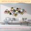 edaknez Coastal Metal Wall Art Decor for Living Room, Large Nautical Metal Wall Decor, 3D Modern Gold Lotus Leaves Wall Decoration for Living Room Bedroom (A 134.6 cm x 66.0 cm)