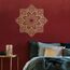 Resama Großes Metall Rundes Mandala Wanddekor, Einzigartige Lotusblume Wanddekoration für Wohnzimmer Schlafzimmer Badezimmer Korridor Haus Zimmer und Büro Dekoration