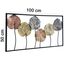 uyoyous Wandbilder metall Lotus Blätter 3D Wanddekoration Hintergrund Wanddeko Metall Blätter Dekoration Wandbehang für Wohnzimmer Schlafzimmer 100 x 50 cm