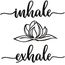 Vivegate Home Inhale Exhale Lotus Blume Metall Wanddekoration – 45,7 x 45,7 cm, schwarz, moderner Abstand, Ausatmen, Lotusblume, Metall-Wandschilder zum Aufhängen von Raumregal-Dekoration