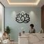 Metall-Wand-Dekor, Lotus-Blumen-Kunst, Home Decor Yoga-Schild, böhmische Kunstwerke (60 x 49 cm)