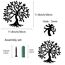 CREATCABIN Baum des Lebens Metall Wanddekoration Rustikales Schild Schwarze Wandskulpturen Dekorative Hängefigur Eisen Für Zuhause Wohnzimmer Küche Badezimmer Schlafzimmer Einzugsbüro 30x30cm