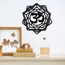 CREATCABIN Om Lotus Wanddekoration Holz,Wandkunst,Blume,Holzschild,Lasergeschnittene Lindenholz-Silhouette,Dekorative Hängeskulptur,Spirituelles Symbol,Malen,Basteln,DIY,Yoga,Studio,30x28.8cm