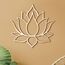 WoodfulArt Holz Wanddekoration Lotus Weiß Mandala - Hängende Holz Wandkunst mit Gravur Design Blume des Lebens Holzdekoration - Heilige Geometrie Wandkunst für Zuhause, Yoga-Studio, Café