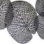 Sagebrook Home 11709 Metall Lotus Blatt Wanddekoration Schwarz Metall 39 x 1 x 18 Zoll