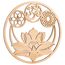 Qallicon Wanddekoration, Heiliger Lotus, 29.1 cm, Wanddekoration, Heilige Geometrie, Kristallgitter, Chakra, Holzkunst, Yoga, Wandkunst, Dekoration, Meditation, Zen, spirituelle Geschenke