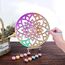 CREATCABIN 12inch Om Lotus Wanddekor Holzwandkunst Kristallgitter Heilige Geometrie Lasergeschnittene Wandskulptur Hängendes Dekor Für Einweihungsparty Home Office Yoga Studio Dekoration