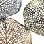 uyoyous Wandbilder metall Lotus Blätter 3D Wanddekoration Hintergrund Wanddeko Metall Blätter Dekoration Wandbehang für Wohnzimmer Schlafzimmer 100 x 50 cm