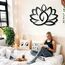 Metall-Wand-Dekor, Lotus-Blumen-Kunst, Home Decor Yoga-Schild, böhmische Kunstwerke (60 x 49 cm)