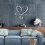 CREATCABIN Infinity Herz Metall Wandkunst Wanddekoration Liebe Eisen Wandschilder Hängende Metallornament Skulptur Für Balkon Garten Zuhause Wohnzimmer Dekoration Silber 30cm
