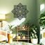 Resama Schwarz Große Metall Runde Mandala Wand Dekor, Einzigartige Lotus Blumen Wand Kunst für Wohnzimmer Schlafzimmer Badezimmer Korridor Home Zimmer und Büro Dekoration…