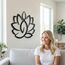 Metall-Wand-Dekor, Lotus-Blumen-Kunst, Home Decor Yoga-Schild, böhmische Kunstwerke (60 x 49 cm)