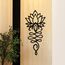 Lotusblüte Wanddekoration - Schwarzes Metall Yoga Wandkunst mit Lotus-Design, spirituelle Wohnkultur Skulptur für Meditationsräume, Wohnzimmer, Schlafzimmer, Büro