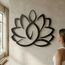 Metall-Wand-Dekor, Lotus-Blumen-Kunst, Home Decor Yoga-Schild, böhmische Kunstwerke (60 x 49 cm)