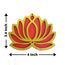 Divyakosh Handgefertigter Lotus mit roter Kuh und Jhumki-Stil zum Aufhängen für Ganpati-Dekor und Diwali-Dekoration, MDF-Blumen-Wandbehänge für Heimdekoration, Tempel, Haupttüreingang, 1 Paar, je 63,5