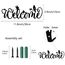 CREATCABIN Willkommen Metall-Wanddekoration,Schwarze Worte,Wandbehang,Dekor,Eisen-Wandkunst,Ausschnitt,Silhouette,Vögel Auf Zweigen,Skulptur,Dekoration,Schild,Ornament Für Yoga,Garten,Balkon,30x10cm