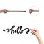 CREATCABIN Hello Wood Crafts Wortausschnitt-Holzschild,Laser-Holzschild,Ornamente,Kunstprojekt,Wortschild,Wanddekoration,Unvollendete Ausschnitte,Holzdekoration Für Personalisiertes Zuhause,30x9cm