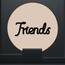 CREATCABIN Friends Wooden Wall Art Decor Wood Sign Laser Cut Lindwood Silhouette Decorative Hanging Sculpture for Yoga Studio Living Room Bedroom Shop Coffee Home Wall Door Gift Black 11.81x4.72Inch