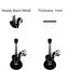 CREATCABIN Gitarrenvogel,Metall-Wandkunst,Eisen,Musik-Wanddekoration,Schwarze Musikinstrumente,Skulpturen,Silhouette,Ausgehöhlte Gitarre,Wandbehangschild Für Schlafzimmer,Zuhause,Büro,Küche,30x16.5cm