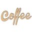 CREATCABIN Laser Cut Holzschild Wandkunst Kaffee Brief Zeichen Dekorative Wandskulptur Hängende Dekor Unvollendet Für Einweihungstür Wand Raumdekoration 25 x 14 x 0.6cm