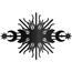 CREATCABIN Sun Metal Wall Art Decor Iron Wall Art Phase Moon Black Hollow Sculpture Hanging Decor Rustic Wall Sign Decoration for Indoor Outside Living Room Home Office Hotel Balcony 11.8 x 7.9Inch