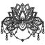 CREATCABIN Lotus Metall-Wandkunst-Dekor,Schwarze Blume,Wandbehang,Dekor,Eisendraht,Wandkunst,Silhouette,Skulptur,Dekoration,Schild,Ausgehöhlt,Minimalistisches Blumenornament Für Garten,Zuhause,26x23cm