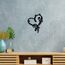 CREATCABIN Herz-Metall-Wandkunst Dekor Schwarze Wandschilder Liebe Eisen Hängende Metallornament-Skulptur Terrasse Balkon Garten Zuhause Wohnzimmer Dekoration Für Drinnen Draußen Geschenk 30x23.4cm