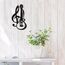 CREATCABIN Metall-Wandkunst Dekor Musikinstrumente Schwarze Wandschilder Gitarre Eisen Hängende Metallornament-Skulptur Für Balkon Garten Zuhause Wohnzimmer Innenbereich Geschenke 30x17.5cm