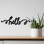 CREATCABIN Hello Wood Crafts Wortausschnitt-Holzschild,Laser-Holzschild,Ornamente,Kunstprojekt,Wortschild,Wanddekoration,Unvollendete Ausschnitte,Holzdekoration Für Personalisiertes Zuhause,30x9cm