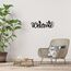 CREATCABIN Willkommen Metall-Wanddekoration,Schwarze Worte,Wandbehang,Dekor,Eisen-Wandkunst,Ausschnitt,Silhouette,Vögel Auf Zweigen,Skulptur,Dekoration,Schild,Ornament Für Yoga,Garten,Balkon,30x10cm