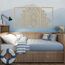 ESTART Großes Lotus-Blume-Metall-Wanddeko 3-teiliges Set, Religion Glaube Mandala Heimwanddekoration für Wohnzimmer chlafzimmer Büro und Yoga-Raum