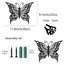 CREATCABIN Schmetterling Metall Wandkunst Dekor Blumen Schwarz Wandschilder Eisen Hängende Metallverzierung Wandskulptur Geschenk Für Zuhause Balkon Garten Wohnzimmer Dekoration Weihnachten 30x23cm