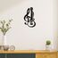 CREATCABIN Metall-Wandkunst Dekor Musikinstrumente Schwarze Wandschilder Gitarre Eisen Hängende Metallornament-Skulptur Für Balkon Garten Zuhause Wohnzimmer Innenbereich Geschenke 30x17.5cm