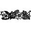 CREATCABIN Monstera Metall-Wandkunst-Dekor,Tropische Blumen,Schwarze Wandschilder,Eisen-Hänge-Metallornament,Wandskulptur,Geschenk Für Zuhause,Büro,Garten,Wohnzimmer,Dekoration,Weihnachten,30x10cm