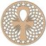 CREATCABIN 12inch Antikes Ankh Ägyptische Kreuz Holzwandkunst Kristallgitter Heilige Laser Cut Wandskulptur Hängendes Dekor Spirituelles Symbol Flache Runde Für Home Office Yoga Studio Dekoration