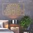 ESTART Großes Lotus-Blume-Metall-Wanddeko 3-teiliges Set, Religion Glaube Mandala Heimwanddekoration für Wohnzimmer chlafzimmer Büro und Yoga-Raum