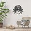 CREATCABIN Lotus Metall-Wandkunst-Dekor,Schwarze Blume,Wandbehang,Dekor,Eisendraht,Wandkunst,Silhouette,Skulptur,Dekoration,Schild,Ausgehöhlt,Minimalistisches Blumenornament Für Garten,Zuhause,26x23cm