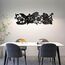 CREATCABIN Monstera Metall-Wandkunst-Dekor,Tropische Blumen,Schwarze Wandschilder,Eisen-Hänge-Metallornament,Wandskulptur,Geschenk Für Zuhause,Büro,Garten,Wohnzimmer,Dekoration,Weihnachten,30x10cm
