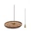 KONVIXON Holzlotus Räucherstäbchenhalter 3-in-1 Räucherstäbchen Halterung Incense Holder Räuchergefäß Weihrauchhalter Brenner, Ideal für Yoga, Entspannende Meditation und Heimdekoration (Lotus, 12CM)