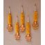 Divyakosh Holzbehänge, 5er-Set (Größe 38,1 cm), Jasminblüte mit MDF-Diya, Diwali-Dekorationsartikel für Heimdekoration, perfekter Artikel für Tempel/Pooja/Mandir/Wand/Türdekoration, Orange