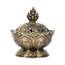 Home Chinese Lotus Räuchergefäßhalter Flower Statue Räuchergefäß Raumdekoration(Bronze)